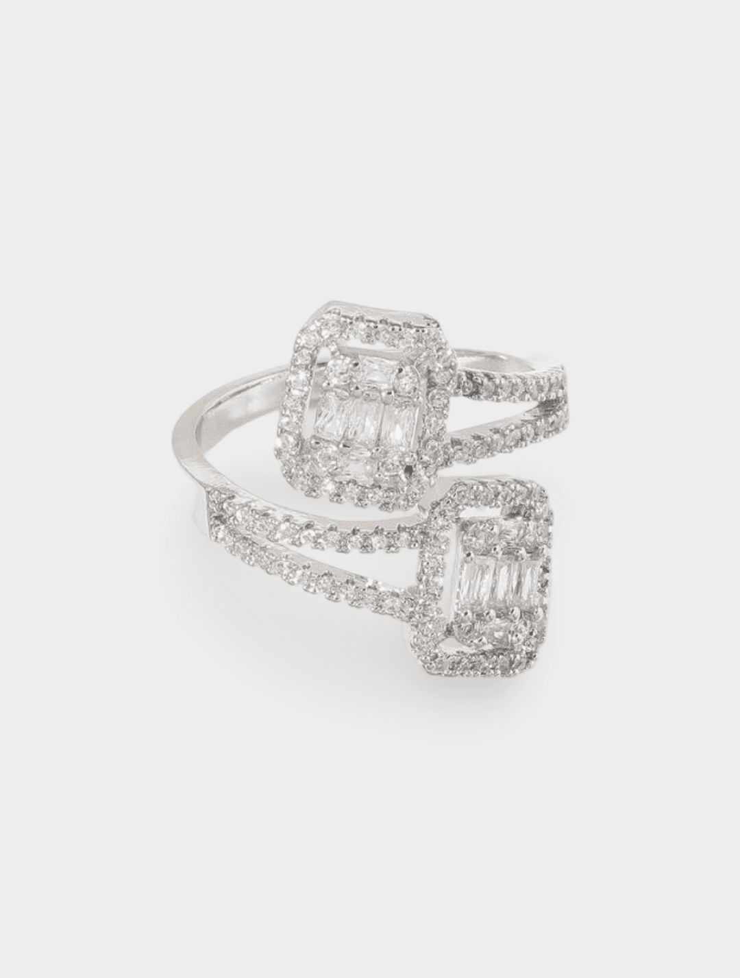 Bague ouverte avec strass